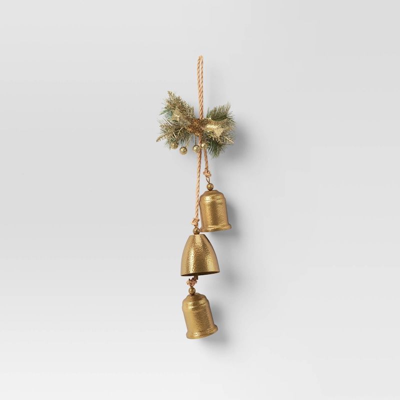 Christmas Bells with Faux Greenery Door D&#233;cor, $10